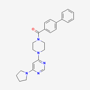 4-[4-(4-biphenylylcarbonyl)-1-piperazinyl]-6-(1-pyrrolidinyl)pyrimidine