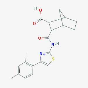 molecular formula C20H22N2O3S B452676 3-{[4-(2,4-Dimethylphenyl)-1,3-thiazol-2-yl]carbamoyl}bicyclo[2.2.1]heptane-2-carboxylic acid CAS No. 6131-53-9