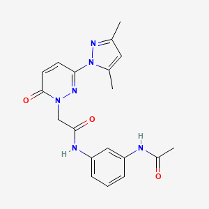 molecular formula C19H20N6O3 B4526765 N-[3-(acetylamino)phenyl]-2-[3-(3,5-dimethyl-1H-pyrazol-1-yl)-6-oxopyridazin-1(6H)-yl]acetamide 