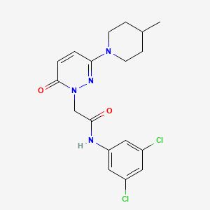 molecular formula C18H20Cl2N4O2 B4526787 N-(3,5-dichlorophenyl)-2-(3-(4-methylpiperidin-1-yl)-6-oxopyridazin-1(6H)-yl)acetamide 