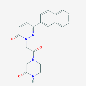 6-(naphthalen-2-yl)-2-(2-oxo-2-(3-oxopiperazin-1-yl)ethyl)pyridazin-3(2H)-one