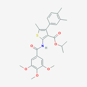 Isopropyl 4-(3,4-dimethylphenyl)-5-methyl-2-[(3,4,5-trimethoxybenzoyl)amino]-3-thiophenecarboxylate