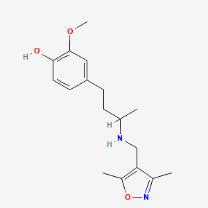 molecular formula C17H24N2O3 B4526823 4-(3-{[(3,5-dimethylisoxazol-4-yl)methyl]amino}butyl)-2-methoxyphenol 