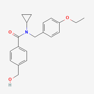 molecular formula C20H23NO3 B4526847 N-cyclopropyl-N-(4-ethoxybenzyl)-4-(hydroxymethyl)benzamide 