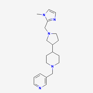 3-[[4-[1-[(1-Methylimidazol-2-yl)methyl]pyrrolidin-3-yl]piperidin-1-yl]methyl]pyridine