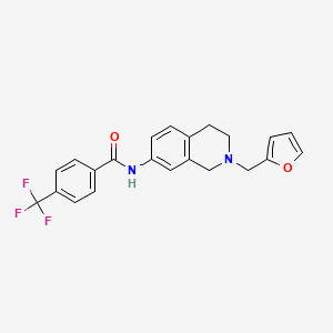 N-[2-(furan-2-ylmethyl)-3,4-dihydro-1H-isoquinolin-7-yl]-4-(trifluoromethyl)benzamide