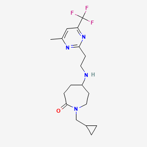 1-(cyclopropylmethyl)-5-({2-[4-methyl-6-(trifluoromethyl)pyrimidin-2-yl]ethyl}amino)azepan-2-one