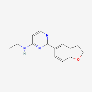 molecular formula C14H15N3O B4526885 2-(2,3-dihydro-1-benzofuran-5-yl)-N-ethylpyrimidin-4-amine 