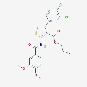 Propyl 4-(3,4-dichlorophenyl)-2-[(3,4-dimethoxybenzoyl)amino]-3-thiophenecarboxylate