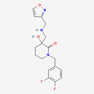 molecular formula C17H19F2N3O3 B4526899 1-(3,4-difluorobenzyl)-3-hydroxy-3-{[(3-isoxazolylmethyl)amino]methyl}-2-piperidinone 