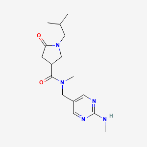 molecular formula C16H25N5O2 B4526910 1-isobutyl-N-methyl-N-{[2-(methylamino)pyrimidin-5-yl]methyl}-5-oxopyrrolidine-3-carboxamide 