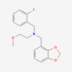 molecular formula C18H20FNO3 B4526912 (1,3-benzodioxol-4-ylmethyl)(2-fluorobenzyl)(2-methoxyethyl)amine 