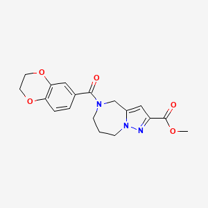 methyl 5-(2,3-dihydro-1,4-benzodioxin-6-ylcarbonyl)-5,6,7,8-tetrahydro-4H-pyrazolo[1,5-a][1,4]diazepine-2-carboxylate