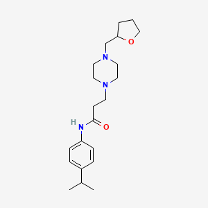 N-(4-isopropylphenyl)-3-[4-(tetrahydrofuran-2-ylmethyl)piperazin-1-yl]propanamide