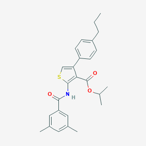 Isopropyl 2-[(3,5-dimethylbenzoyl)amino]-4-(4-propylphenyl)-3-thiophenecarboxylate