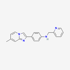 4-(7-methylimidazo[1,2-a]pyridin-2-yl)-N-(2-pyridinylmethyl)aniline