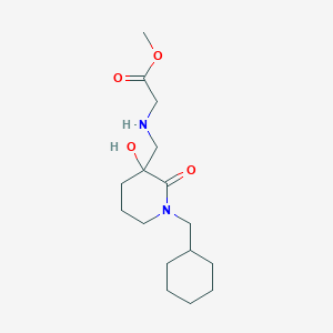 methyl N-{[1-(cyclohexylmethyl)-3-hydroxy-2-oxo-3-piperidinyl]methyl}glycinate