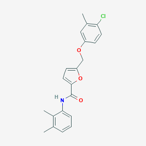 molecular formula C21H20ClNO3 B452696 5-[(4-chloro-3-methylphenoxy)methyl]-N-(2,3-dimethylphenyl)-2-furamide 
