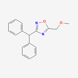 molecular formula C17H16N2O2 B4526966 3-Benzhydryl-5-(methoxymethyl)-1,2,4-oxadiazole 