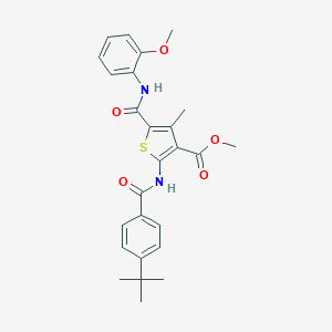 Methyl 2-[(4-tert-butylbenzoyl)amino]-5-[(2-methoxyanilino)carbonyl]-4-methyl-3-thiophenecarboxylate
