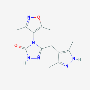 4-(3,5-dimethylisoxazol-4-yl)-5-[(3,5-dimethyl-1H-pyrazol-4-yl)methyl]-2,4-dihydro-3H-1,2,4-triazol-3-one