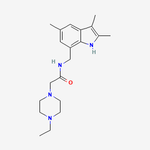 2-(4-ethylpiperazin-1-yl)-N-[(2,3,5-trimethyl-1H-indol-7-yl)methyl]acetamide