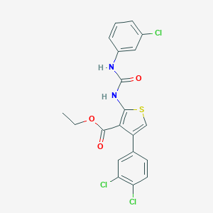 Ethyl 2-{[(3-chloroanilino)carbonyl]amino}-4-(3,4-dichlorophenyl)-3-thiophenecarboxylate