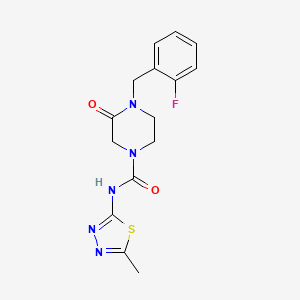 4-(2-fluorobenzyl)-N-(5-methyl-1,3,4-thiadiazol-2-yl)-3-oxopiperazine-1-carboxamide