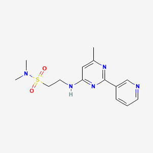 N,N-dimethyl-2-[(6-methyl-2-pyridin-3-ylpyrimidin-4-yl)amino]ethanesulfonamide