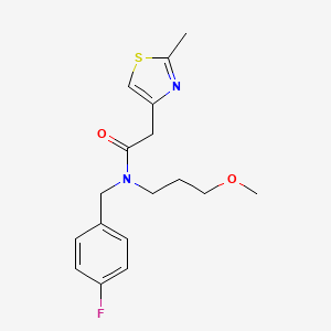 N-(4-fluorobenzyl)-N-(3-methoxypropyl)-2-(2-methyl-1,3-thiazol-4-yl)acetamide