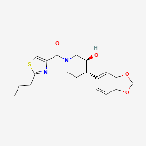 (3S*,4S*)-4-(1,3-benzodioxol-5-yl)-1-[(2-propyl-1,3-thiazol-4-yl)carbonyl]piperidin-3-ol