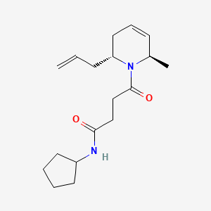 molecular formula C18H28N2O2 B4527102 4-[(2R*,6R*)-2-allyl-6-methyl-3,6-dihydropyridin-1(2H)-yl]-N-cyclopentyl-4-oxobutanamide 