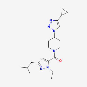 4-(4-cyclopropyl-1H-1,2,3-triazol-1-yl)-1-[(1-ethyl-3-isobutyl-1H-pyrazol-5-yl)carbonyl]piperidine