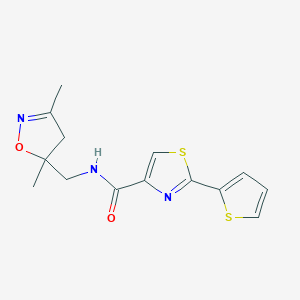 N-[(3,5-dimethyl-4,5-dihydroisoxazol-5-yl)methyl]-2-(2-thienyl)-1,3-thiazole-4-carboxamide