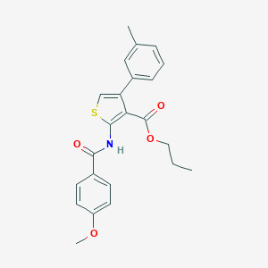 Propyl 2-[(4-methoxybenzoyl)amino]-4-(3-methylphenyl)-3-thiophenecarboxylate