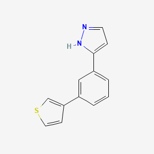 molecular formula C13H10N2S B4527145 5-(3-thiophen-3-ylphenyl)-1H-pyrazole 