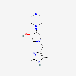 (3S,4S)-1-[(2-ethyl-5-methyl-1H-imidazol-4-yl)methyl]-4-(4-methylpiperazin-1-yl)pyrrolidin-3-ol