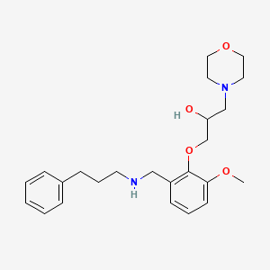 molecular formula C24H34N2O4 B4527158 1-(2-methoxy-6-{[(3-phenylpropyl)amino]methyl}phenoxy)-3-(4-morpholinyl)-2-propanol 