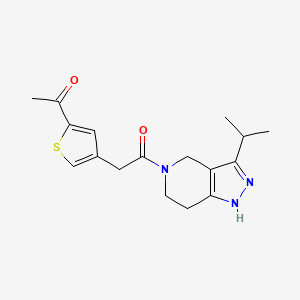 1-{4-[2-(3-isopropyl-1,4,6,7-tetrahydro-5H-pyrazolo[4,3-c]pyridin-5-yl)-2-oxoethyl]-2-thienyl}ethanone