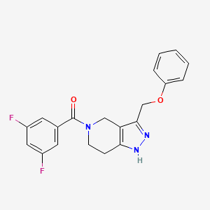 (3,5-Difluorophenyl)-[3-(phenoxymethyl)-1,4,6,7-tetrahydropyrazolo[4,3-c]pyridin-5-yl]methanone