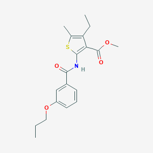 Methyl 4-ethyl-5-methyl-2-[(3-propoxybenzoyl)amino]-3-thiophenecarboxylate