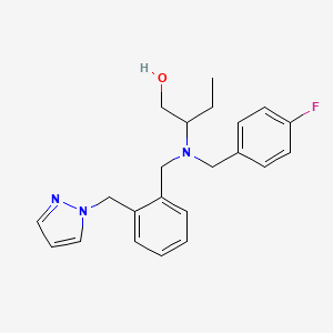 2-{(4-fluorobenzyl)[2-(1H-pyrazol-1-ylmethyl)benzyl]amino}butan-1-ol