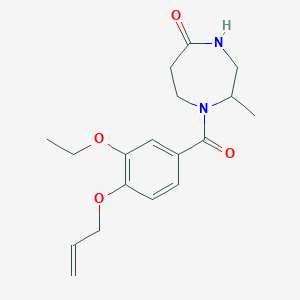 molecular formula C18H24N2O4 B4527235 1-[4-(allyloxy)-3-ethoxybenzoyl]-2-methyl-1,4-diazepan-5-one 