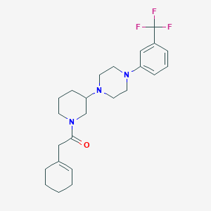 molecular formula C24H32F3N3O B4527240 1-[1-(1-cyclohexen-1-ylacetyl)-3-piperidinyl]-4-[3-(trifluoromethyl)phenyl]piperazine 