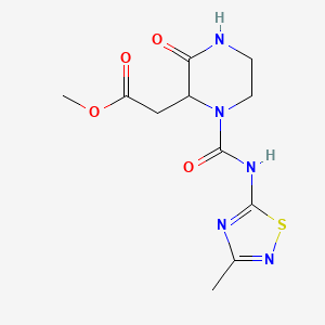 methyl (1-{[(3-methyl-1,2,4-thiadiazol-5-yl)amino]carbonyl}-3-oxopiperazin-2-yl)acetate