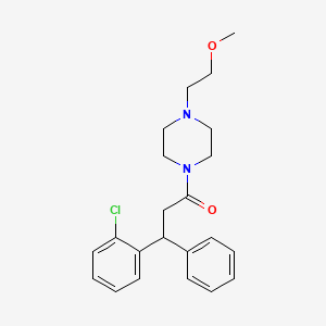 1-[3-(2-chlorophenyl)-3-phenylpropanoyl]-4-(2-methoxyethyl)piperazine