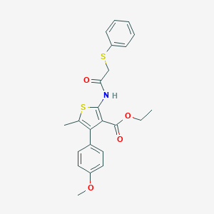 Ethyl 4-(4-methoxyphenyl)-5-methyl-2-{[(phenylsulfanyl)acetyl]amino}-3-thiophenecarboxylate