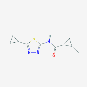 molecular formula C10H13N3OS B452729 N-(5-cyclopropyl-1,3,4-thiadiazol-2-yl)-2-methylcyclopropanecarboxamide 