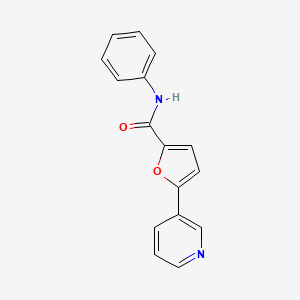 molecular formula C16H12N2O2 B4527292 N-phenyl-5-pyridin-3-ylfuran-2-carboxamide 