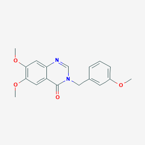 molecular formula C18H18N2O4 B4527300 6,7-dimethoxy-3-(3-methoxybenzyl)quinazolin-4(3H)-one 